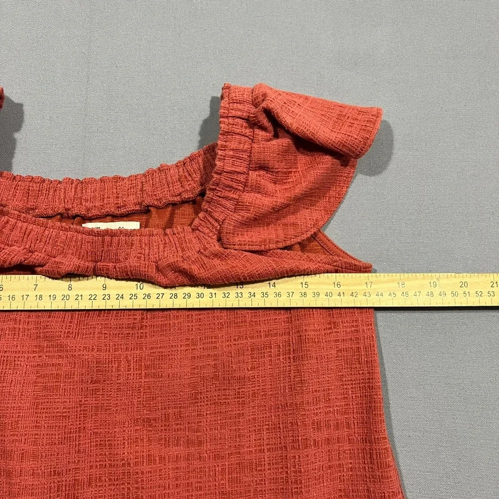 Madewell‎ Dress Texture & Thread Off The Shoulder Burnt Orange Women's XS K8469